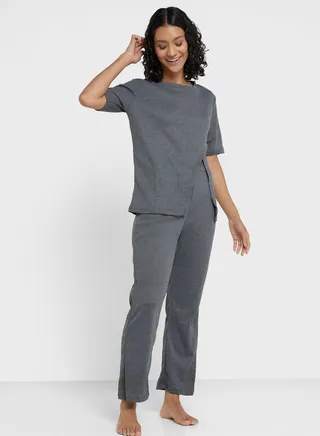 Textured Detail Pyjama Set 