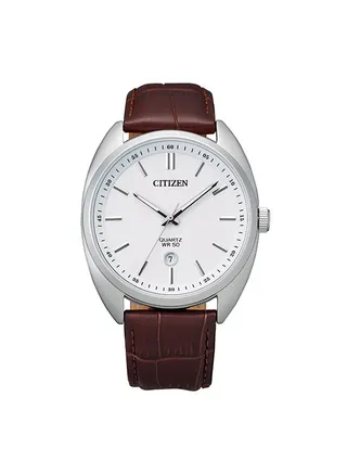 Men's Analog Tonneau Shape Leather Wrist Watch BI5090-09A - 42 Mm 