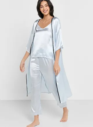 4 Piece Solid Pyjama Set 