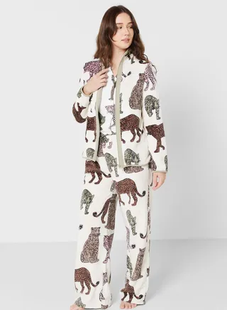 Printed High Waist Pyjama Set