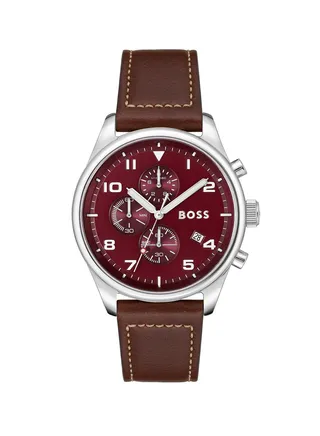 Leather Chronograph Wrist Watch 1513988 