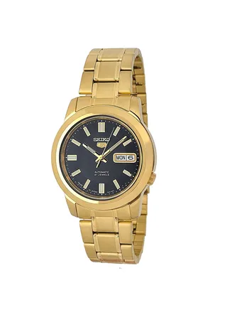 Men's Round Shape Stainless Steel Analog Wrist Watch - Gold - SNKK22J1 
