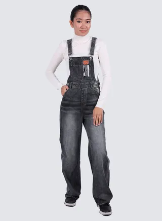 Women's Oversized Jumpsuits in Denim Grey 