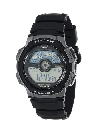 Men's Resin Digital Watch AE-1100W-1AV - 44 mm - Black 