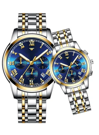 Men's Wrist Watch, Waterproof LuxuryWatches, ELECDON Business Tourbillon Automatic Mechanical Watch Stainless Steel Calendar Luminous Pointer Waterproof Multifunction Wrist Watch(Couple models) 