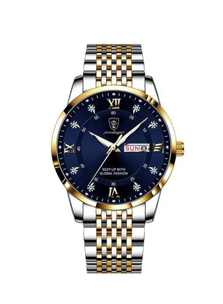 Watch for Men Stainless Steel Quartz Analog Water Resistant Watch 836SGBU 