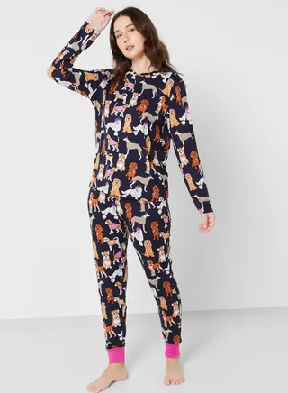 Floral Printed Shirt & Pyjama Set 