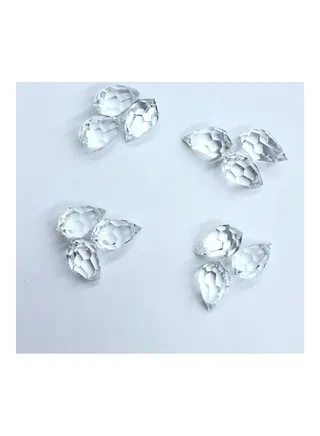 12-Piece Drop Shaped Glass Crystal 