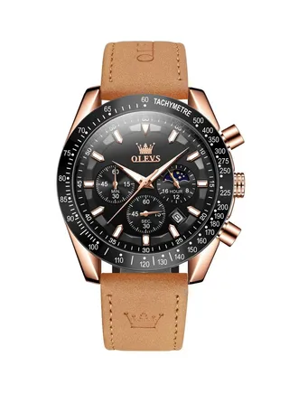 Shockproof Antimagnetic Men's Three Dial Watch 