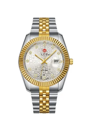 LEEwas Men's Watch Business Quartz Watch for Men Waterproof Classic Fashion Wrist Watch Silver/Gold 