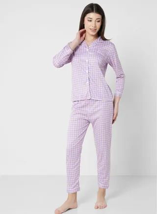 2 Piece Printed Pyjama Set