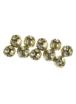 10-Piece Round Glass Crystal 