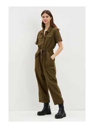 Khaki Casual Jumpsuit 