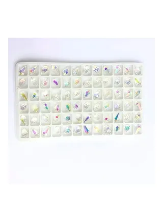 72-Piece Drop Shaped Glass Crystal 