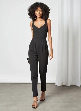 Anastashia V-Neck Jumpsuit Black 