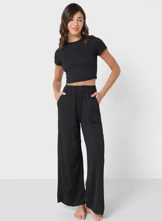 Crop Top Pyjama Set 