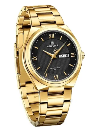 Unisex Water Resistant Analog Luxury Watch Day and Date Edition NF8030 