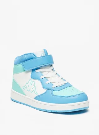 Girls' High Top Casual Sneakers With Hook And Loop Closure 