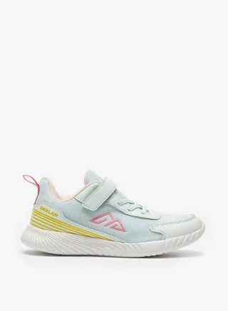 Girls Logo Print Sports Shoes with Hook and Loop Closure 