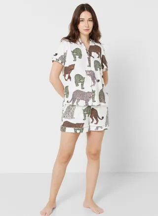 Printed Shirt & Pyjama Set