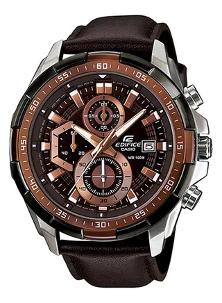 Men's Analog Leather Wrist Watch EFR-539L-5AVUDF - 42 Mm 