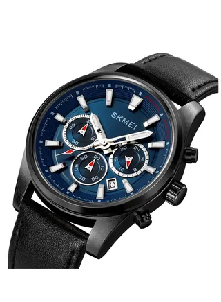 Watch for Men Water Resistance Leather Quartz Watch 1958 