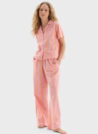 Button Down Shirt & Pyjama Set 