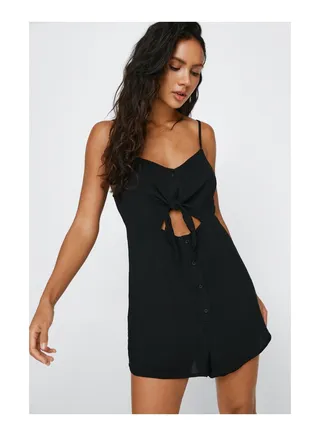 Tie Front Cover Up Romper 