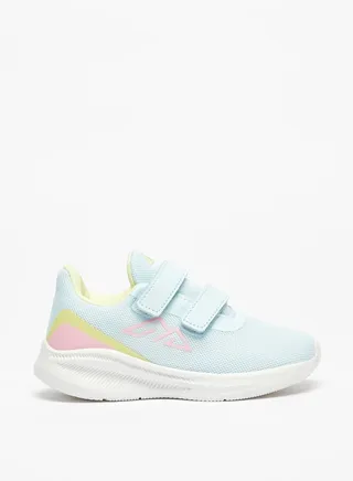 Girl's Textured Sports Shoes With Hook And Loop Closure 