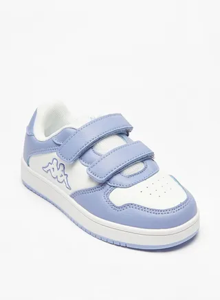 Kappa Girls' Textured Sneakers With Hook And Loop Closure 
