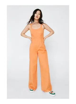 Wide Leg Tailored Jumpsuit 