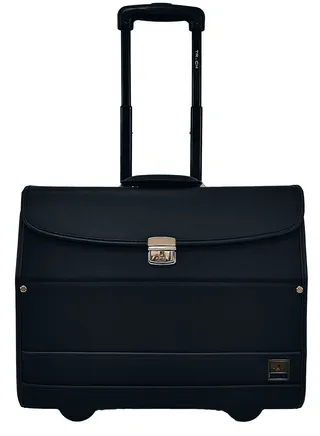 Classic Rolling Hard Sided Catalog Case With Key Lock  Laptop, Business Briefcase  Pilot Cabin Crew Trolley Bag 
