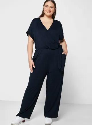 Knot Detail Wide Leg Jumpsuit