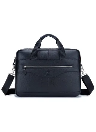 Men Leather Messenger Bag Satchel Bag Crossbody Shoulder Bag for Office School College Business Travel Bag 
