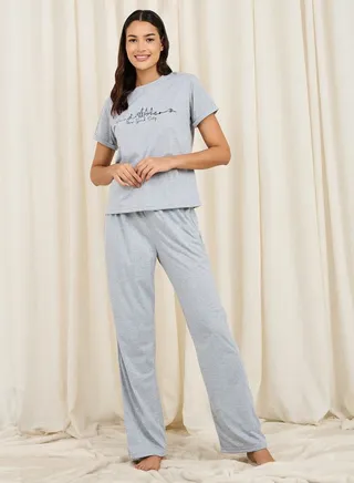 New York City Print T-shirt and Pyjama Set 