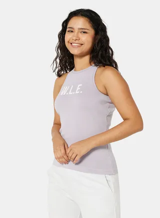 Eco-Friendly Ribbed Loungewear Tank Top Lilac 