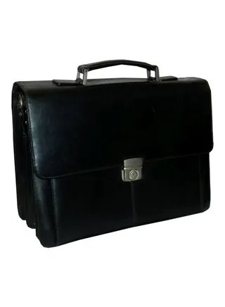 Leather Briefcase Black 