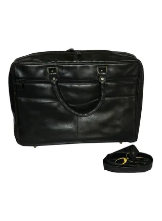 Leather Briefcase Black 