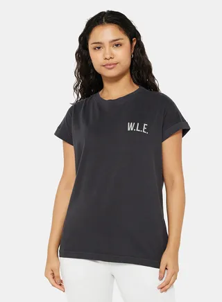 Eco-Friendly Logo Loungewear T-Shirt Charcoal Grey 