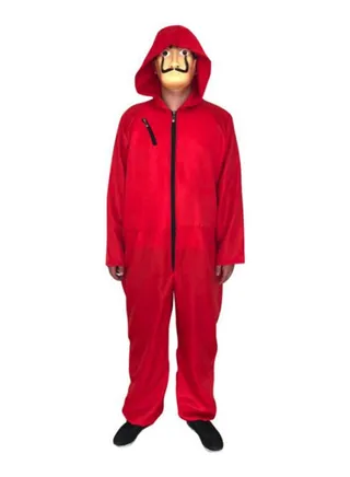 Casual plain basic jumpsuit Red 