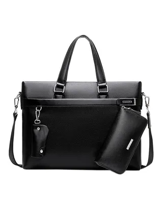Business Holding Briefcase Brown 