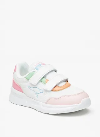 Girls' Textured Sports Shoes With Hook And Loop Closure 