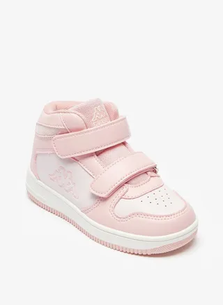 Kappa Boys' Colourblock High Top Sneakers With Hook And Loop Closure 