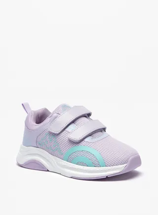Girls' Casual Sneakers With Hook And Loop Closure 
