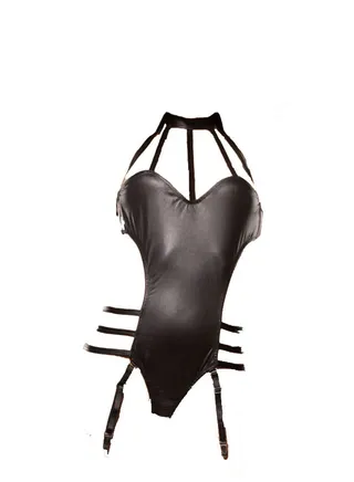 Women Cat Suit One Piece Metallic Skinny Club wear Costume. 