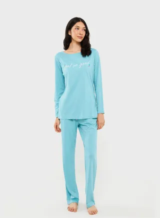 Round Neck T-Shirt & Pyjama Set 