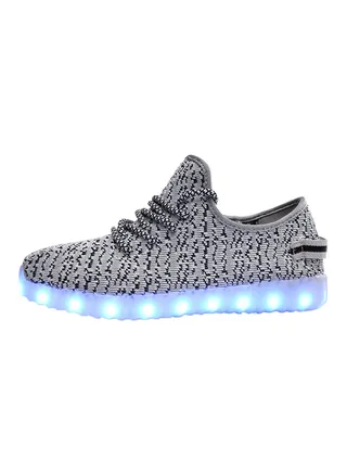 LED Flashing Wheeled Low Top Sneakers Grey 