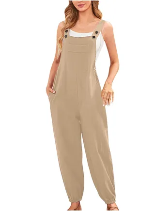 Women's New Fashion Suspenders Jumpsuit 