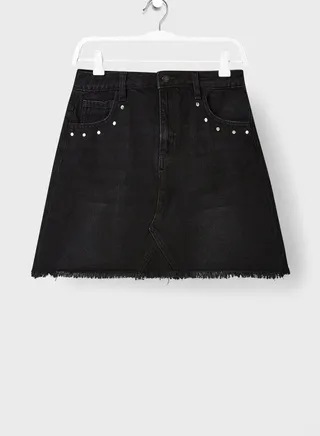 Youth Studded Denim Skirt 