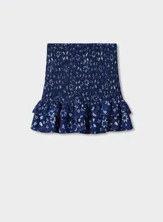 Youth Printed Ruffle Hem Skirt 